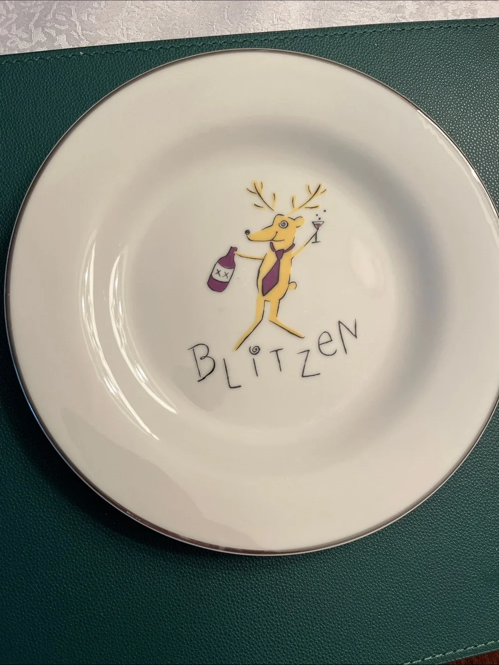 Pottery Barn Christmas White Salad/Dessert Plates Set of 4